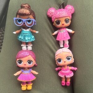 L.O.L. Surprise! Dolls Set - Glittery Pink, Blue, and Purple